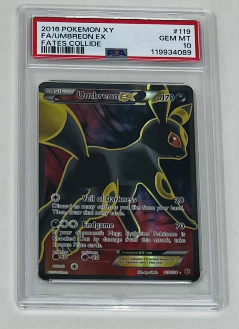FA/Umbreon EX Card 2016 Pokemon XY Fates Collide #119 PSA 10 Image 3