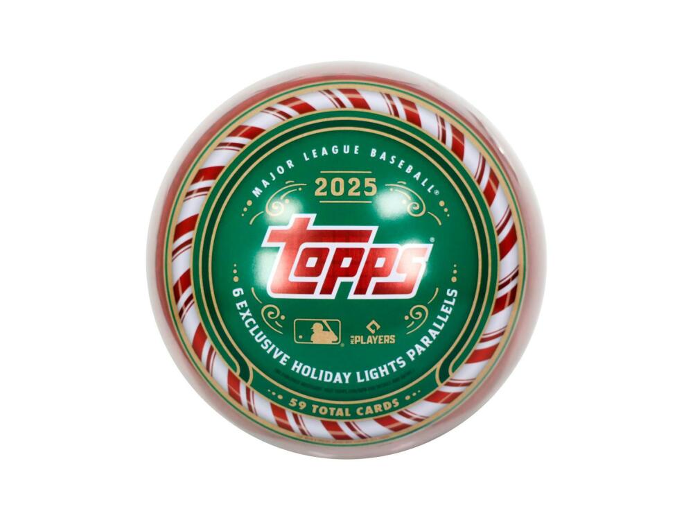 2025 Topps Holiday Baseball Tin Ornament Image 3
