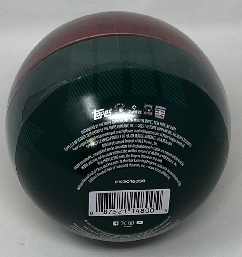 2025 Topps Holiday Baseball Tin Ornament Image 4