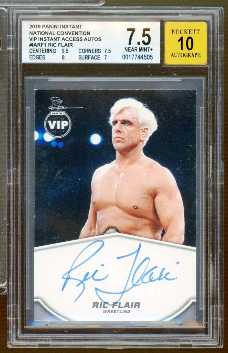 Ric Flair Card 2019 Panini Instant National Convention Autos #ARF1 BGS 7.5 Image 1