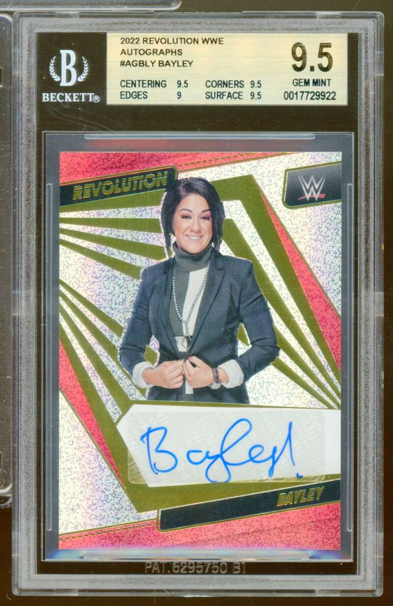 Bayley Card 2022 Revolution WWE Autographs (pop 1) #AGBLY BGS 9.5 Image 1