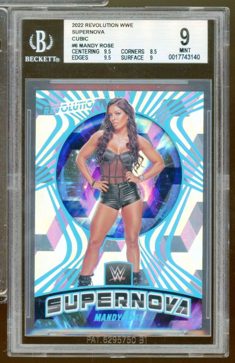 Mandy rose Card 2022 Revolution WWE Supernova Cubic (pop 2) #6 BGS 9 Image 1