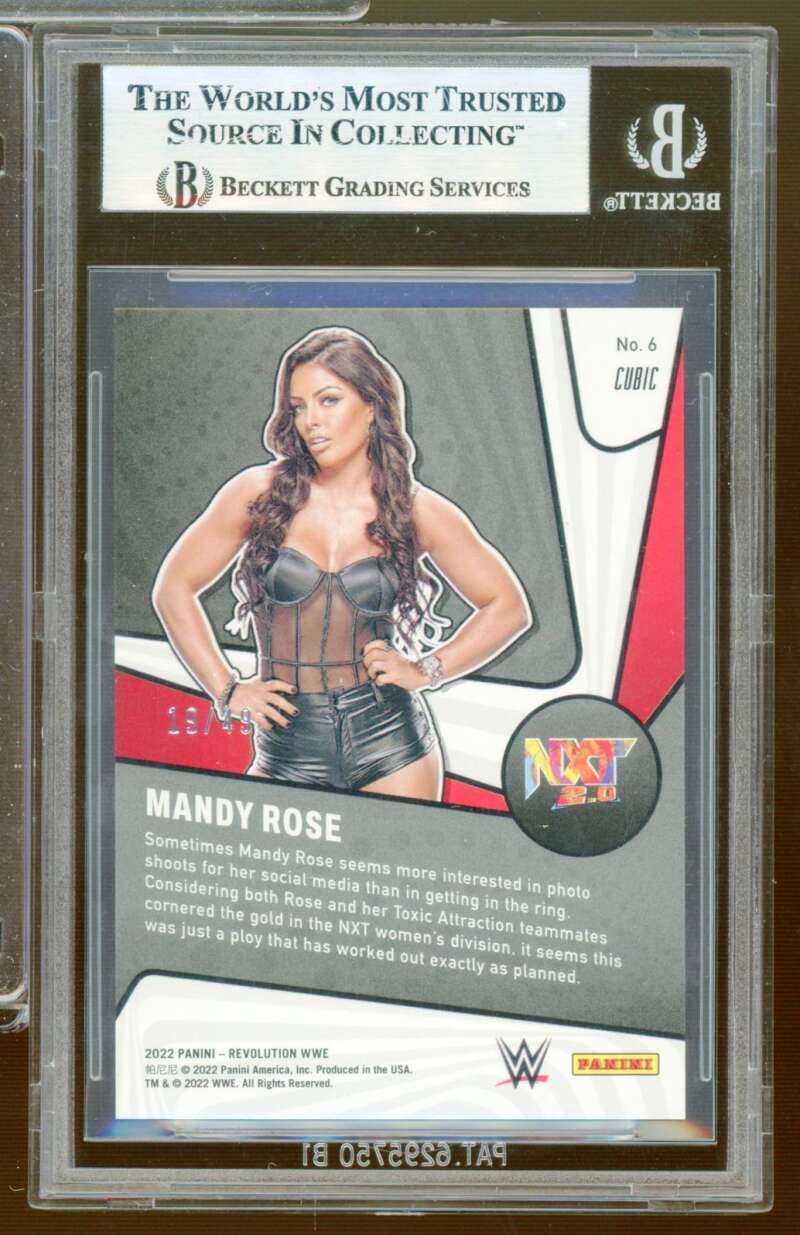 Mandy rose Card 2022 Revolution WWE Supernova Cubic (pop 2) #6 BGS 9 Image 2
