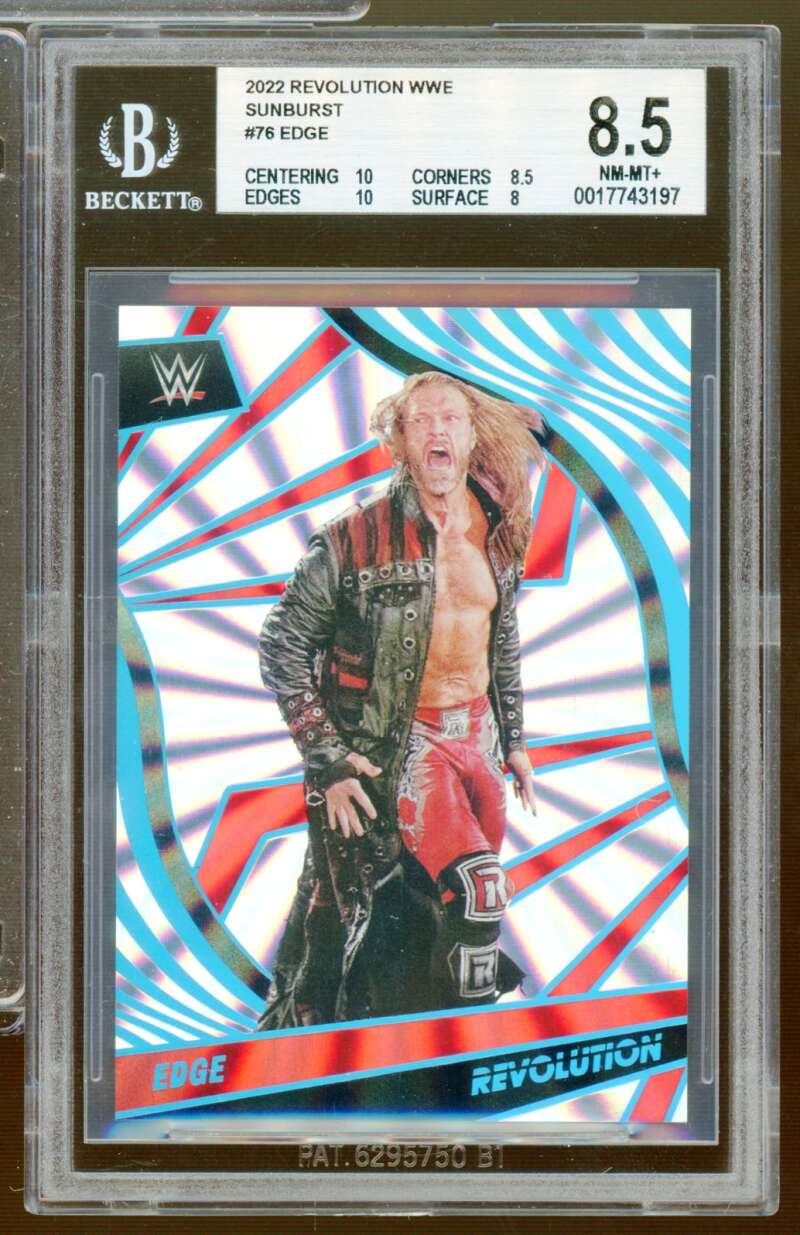 Edge Card 2022 Revolution WWE Sunburst (pop 1) #78 BGS 8.5 Image 1