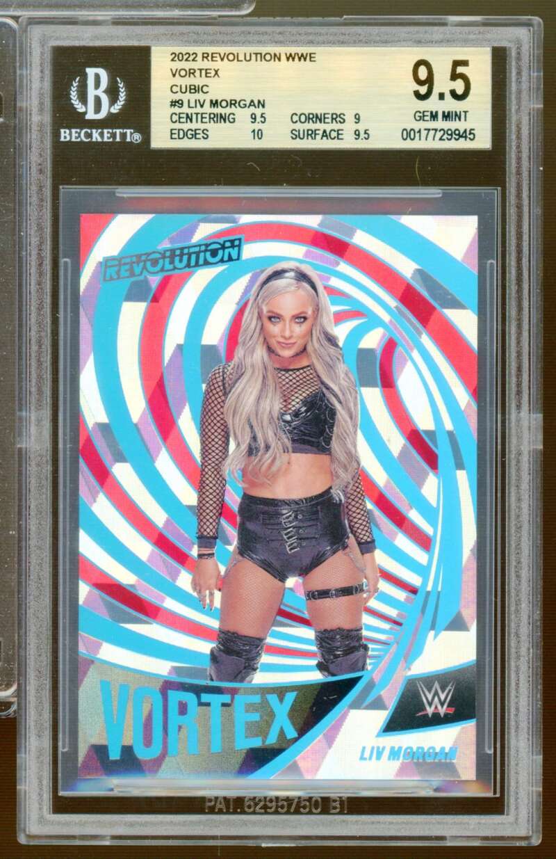 Liv Morgan Card 2022 Revolution WWE Vortex Cubic (pop 1) #9 BGS 9.5 Image 1
