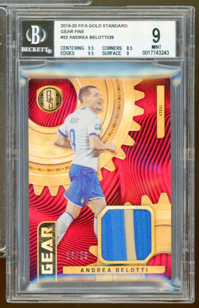 Andrea Belotti Card 2019-20 Fifa Gold Standard Gear Fine (pop 1) #22 BGS 9 Image 1