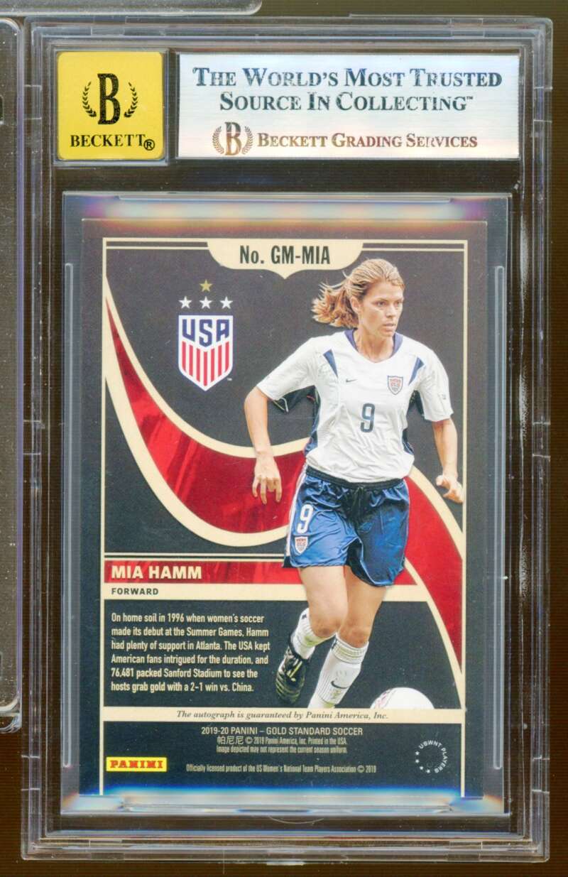 Mia Hamm 2019-20 Fifa Gold Standard Gold Medals Autographs (pop 1) #4 BGS 8.5 Image 2