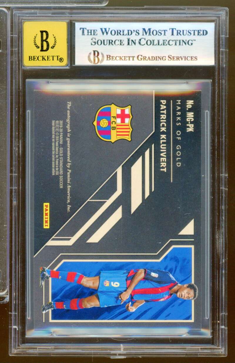 Patrick Kluivert 2019-20 Fifa Gold Standard Marks Of Gold Autographs #26 BGS 9 Image 2