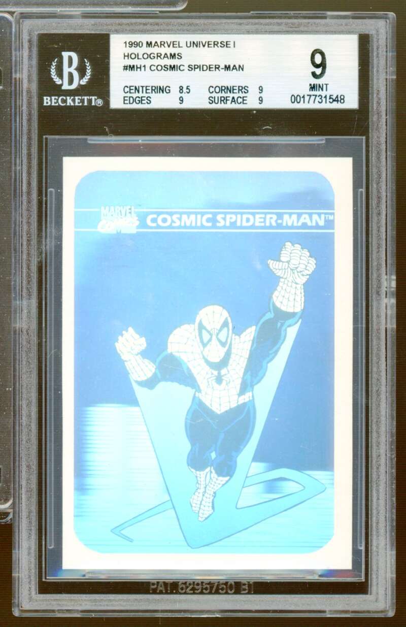 Cosmic Spider-Man 1990 Marvel Universe Holograms #MH1 BGS 9 Image 1