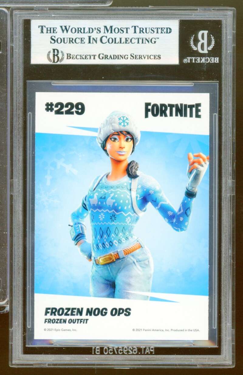 Frozen Nogg Card 2021 Fortnite USA Series 3 Holofoil #229 BGS 8.5 Image 2