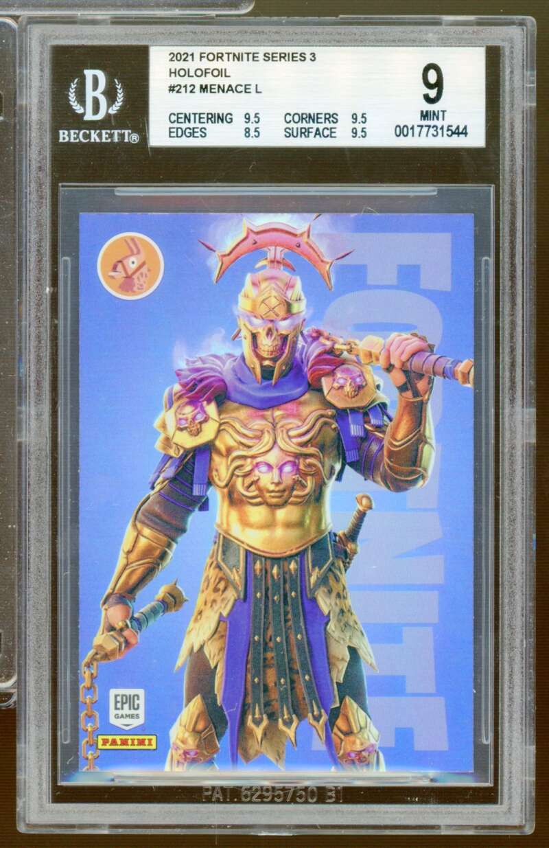 Menace Card 2021 Fortnite USA Series 3 Holofoil #212 BGS 9 Image 1