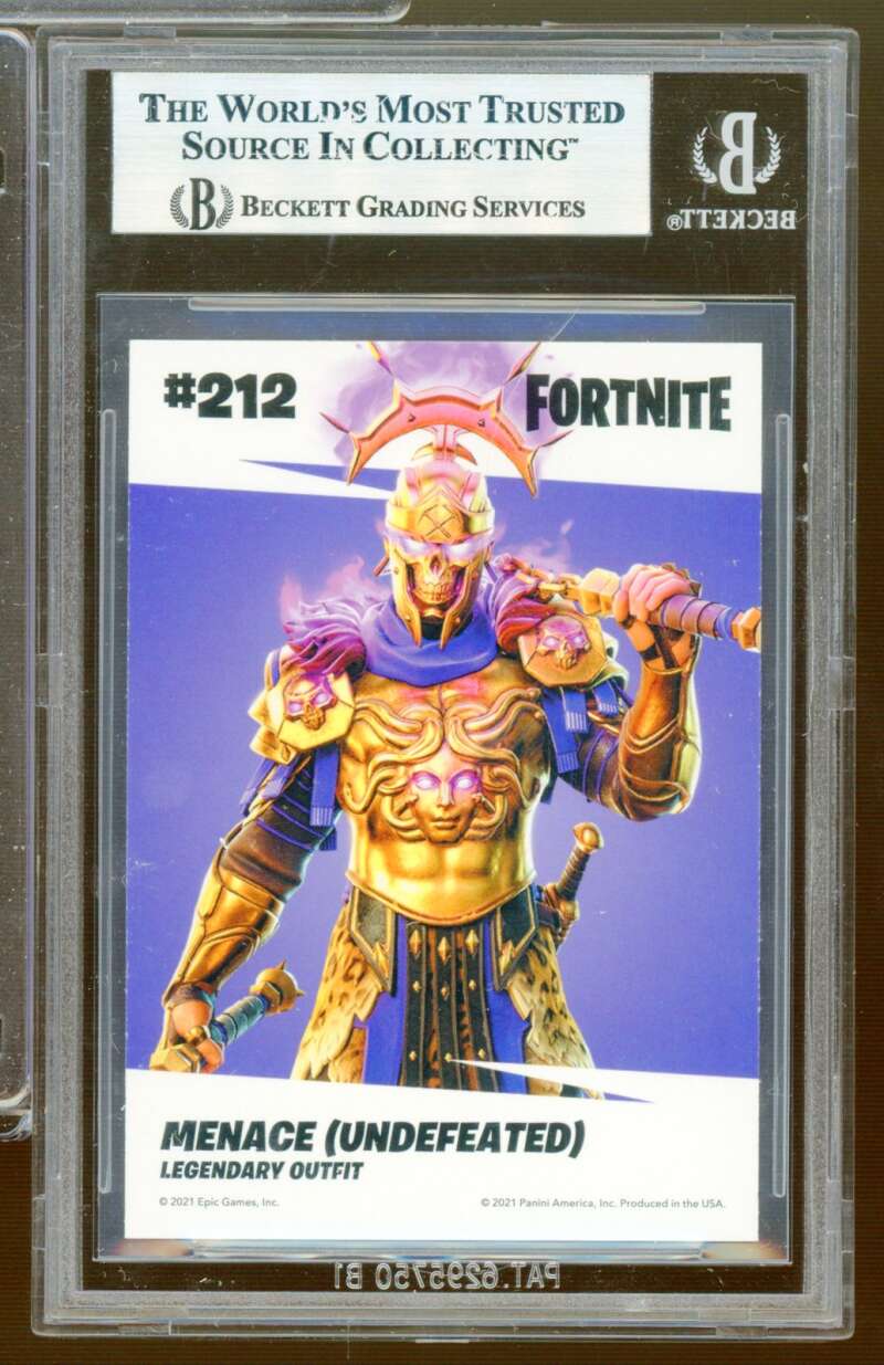 Menace Card 2021 Fortnite USA Series 3 Holofoil #212 BGS 9 Image 2