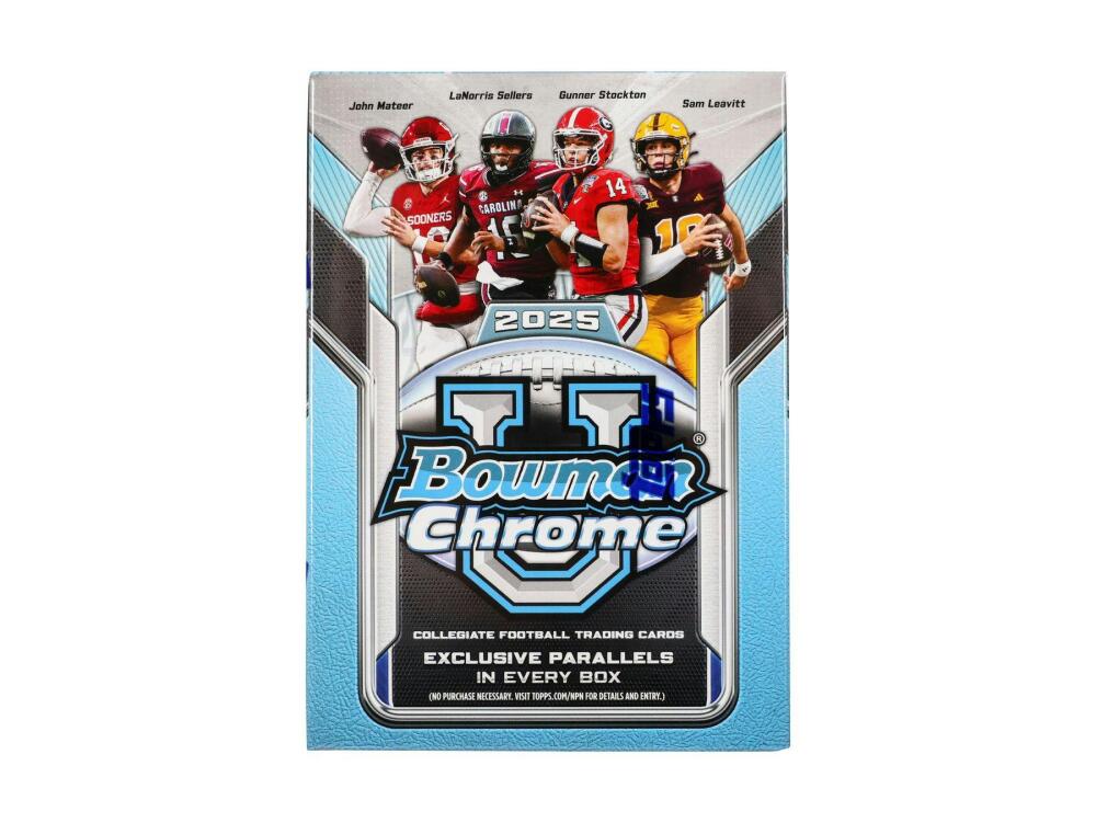 2025 Bowman University Chrome Football 7-Pack Blaster Box Image 1