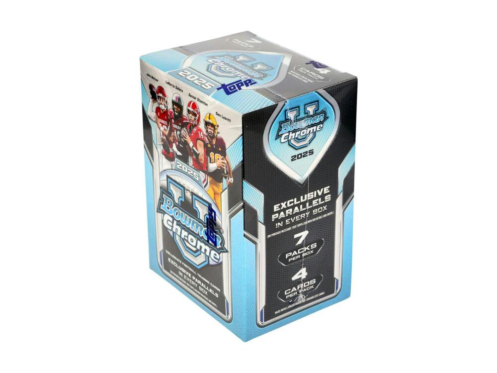 2025 Bowman University Chrome Football 7-Pack Blaster Box Image 2