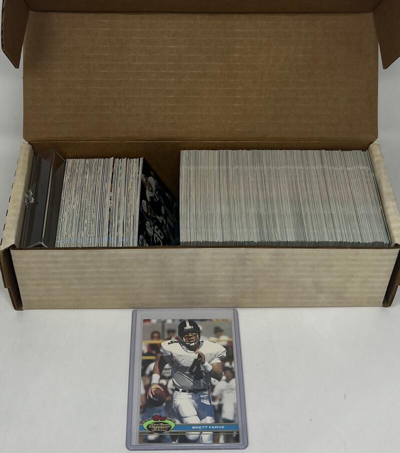 1991 Stadium Club Football Hand Collated Complete Set 1-500 Brett Farvre RC Image 3