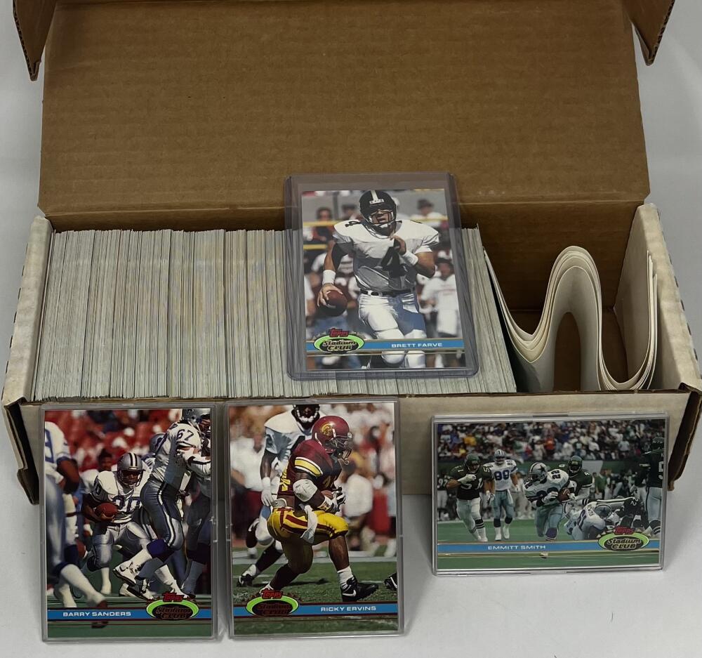 1991 Stadium Club Football Hand Collated Complete Set 1-500 Brett Farvre RC Image 1