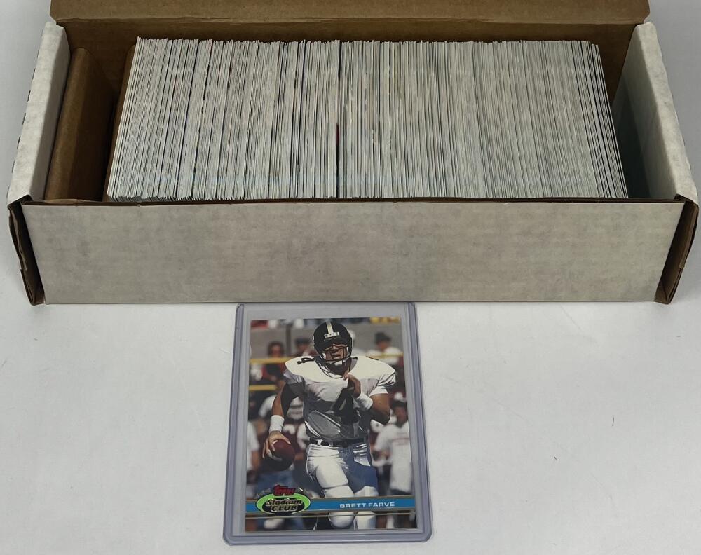 1991 Stadium Club Football Hand Collated Complete Set 1-500 Brett Farvre RC Image 1