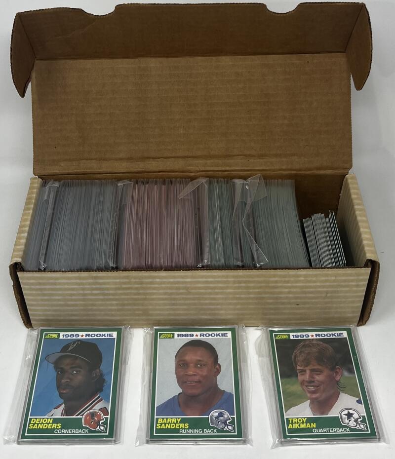 1989 Score Football Hand Collated Complete Set 1-330  Deion, Barry, Aikman RC Image 1