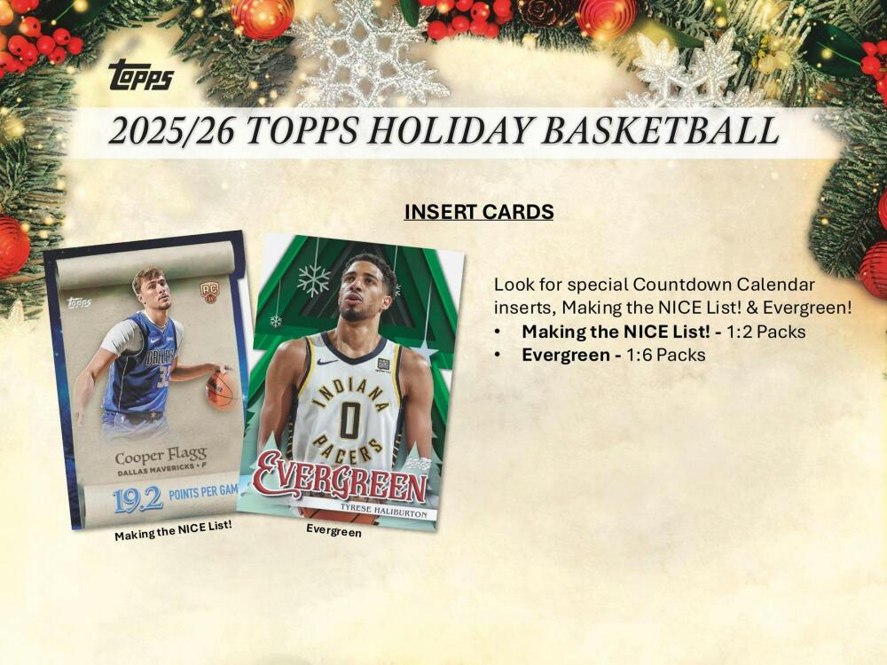 2025-26 Topps Holiday Basketball Countdown Advent Calendar Box Image 5