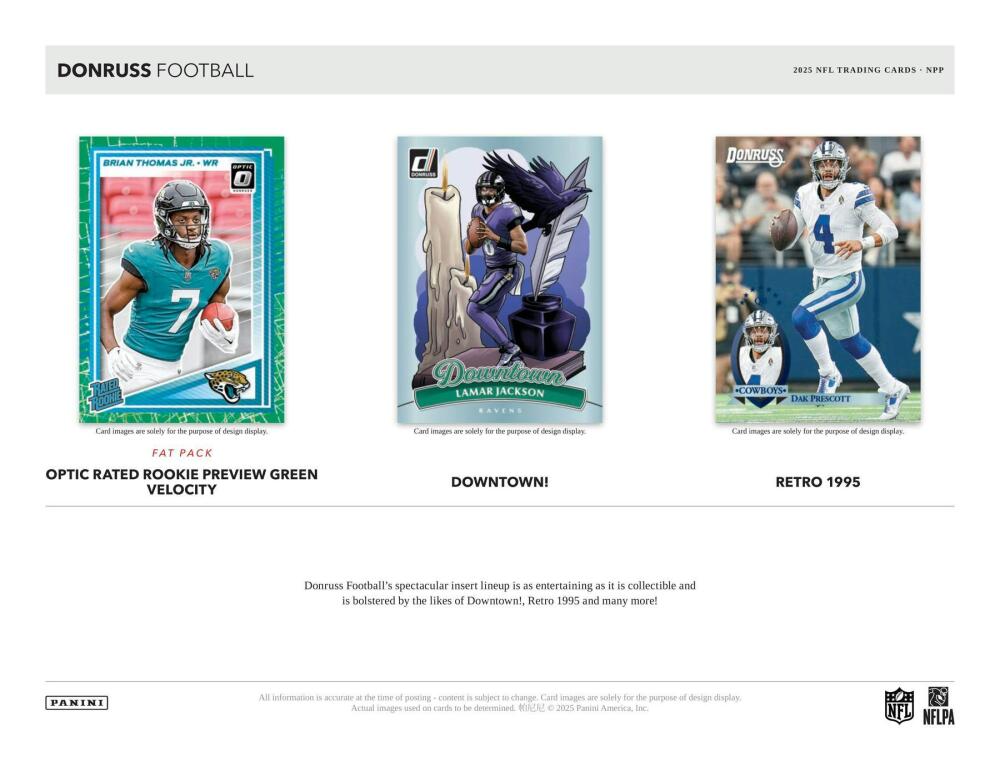 2025 Panini Donruss Football 6-Pack Blaster Box (White Hot Rookies) Image 5