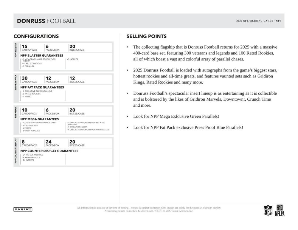 2025 Panini Donruss Football 6-Pack Blaster Box (White Hot Rookies) Image 6