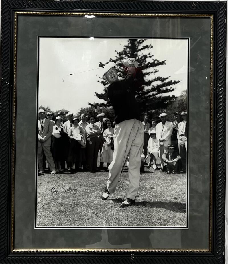 Byron Nelson Autographed Signed 23x27 Framed Photo JSA Authentic Image 1