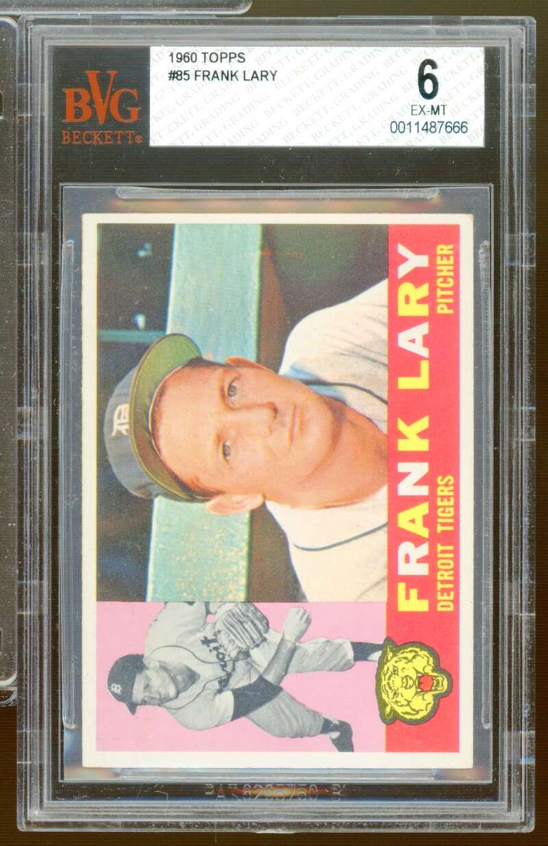 Frank Lary Card 1960 Topps #85 BGS BVG 6 Image 1