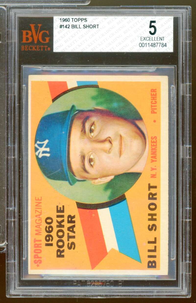 Bill Short Rookie Card 1960 Topps #142 BGS BVG 5 Image 1