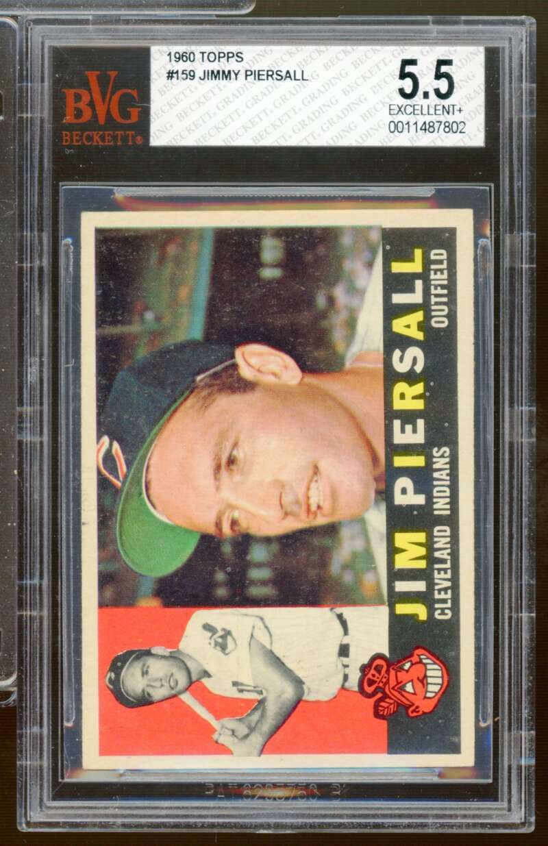 Jimmy Piersall Card 1960 Topps #159 BGS BVG 5.5 Image 1