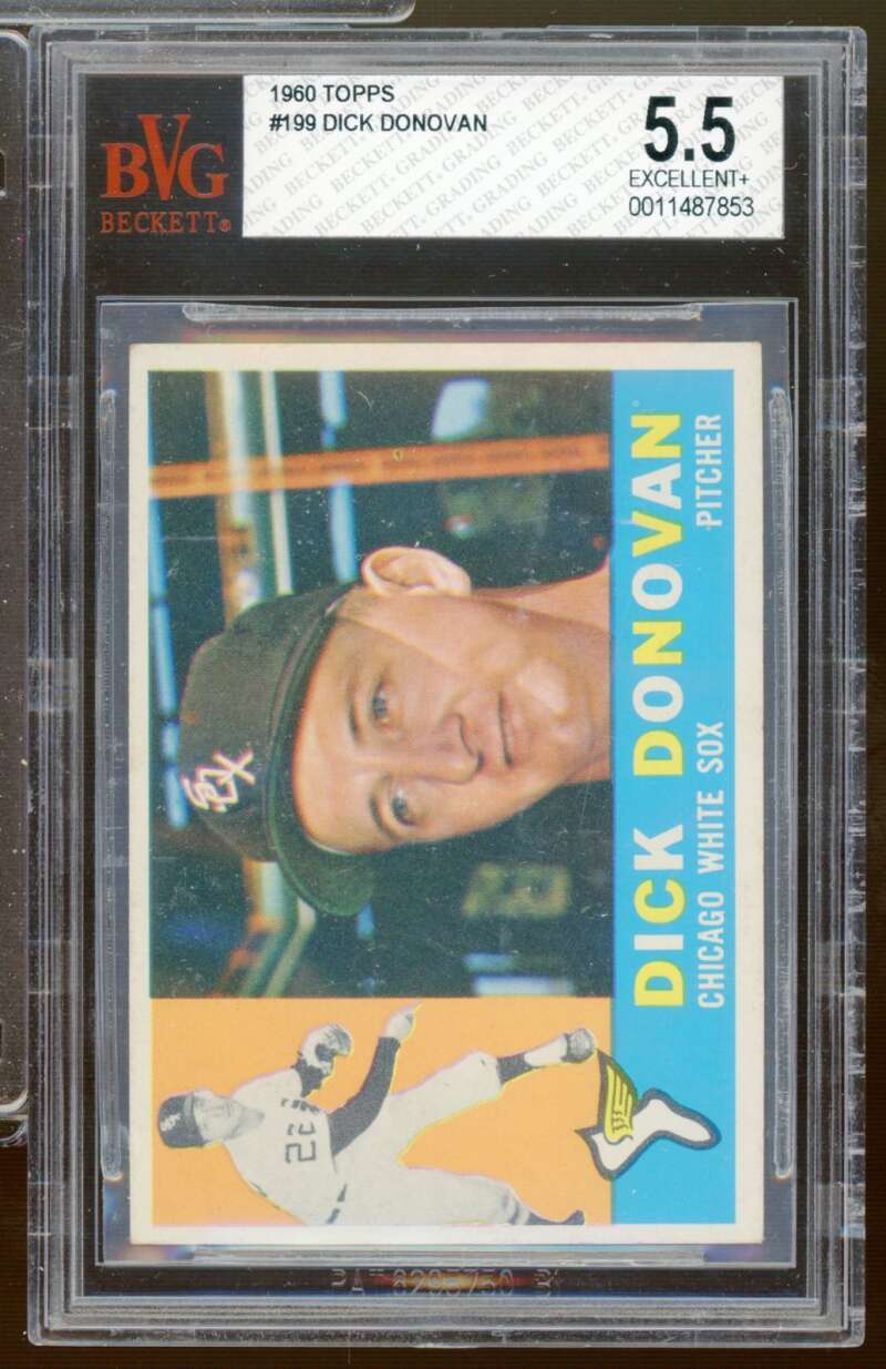 Dick Donovan Card 1960 Topps #199 BGS BVG 5.5 Image 1