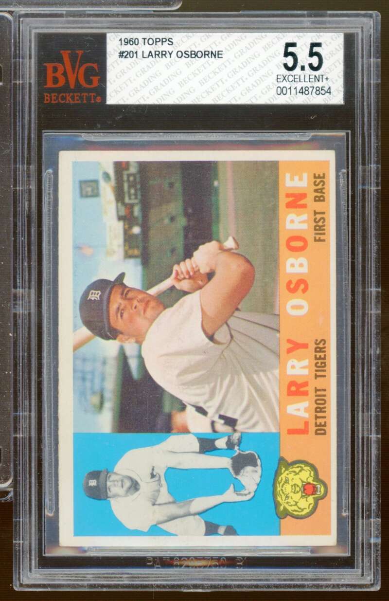 Larry Osborne Card 1960 Topps #201 BGS BVG 5.5 Image 1