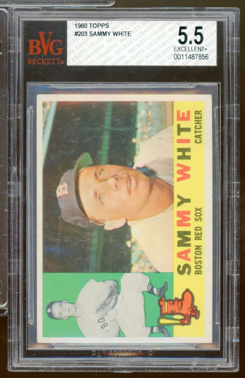 Sammy White Card 1960 Topps #203 BGS BVG 5.5 Image 1