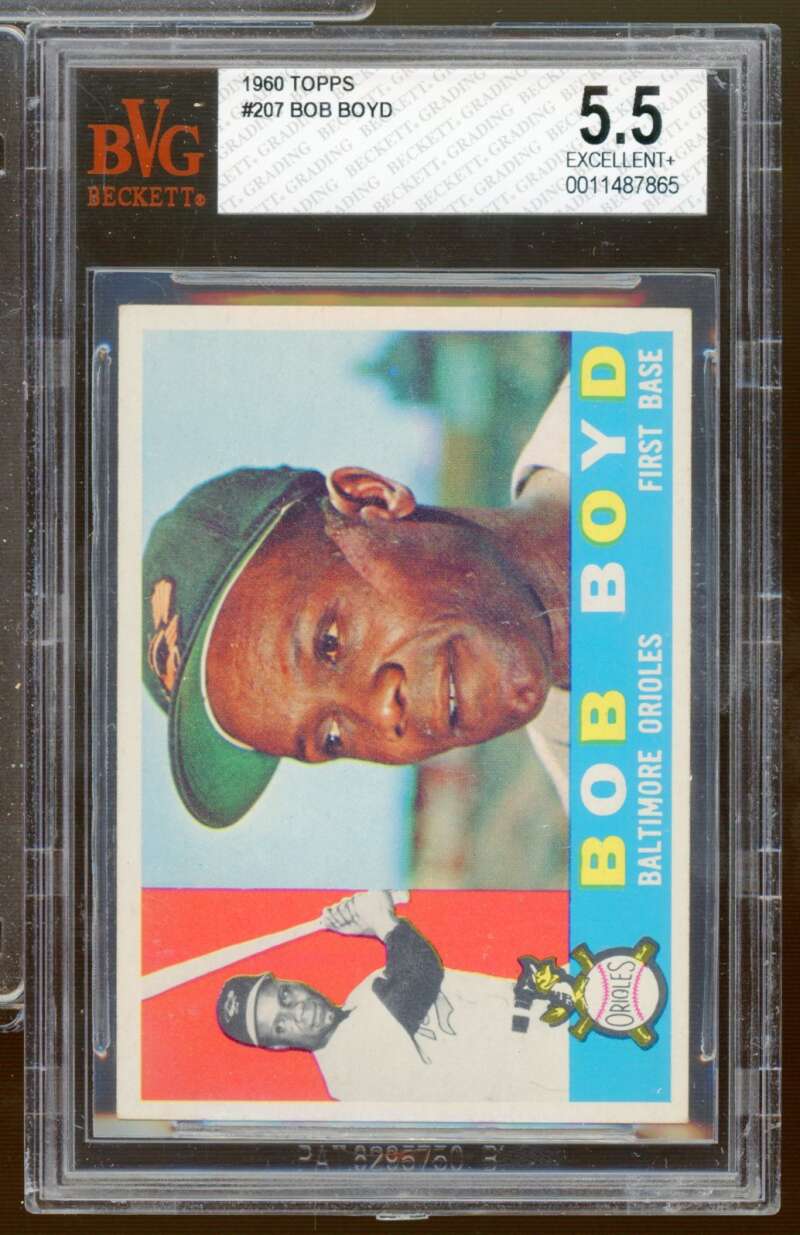 Bob Boyd Card 1960 Topps #207 BGS BVG 5.5 Image 1