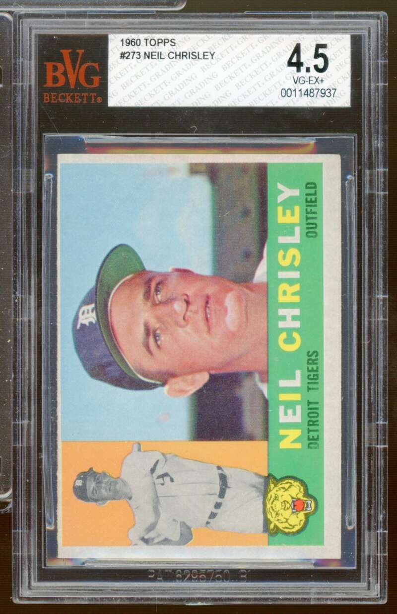Neil Chrisley Card 1960 Topps #273 BGS BVG 4.5 Image 1
