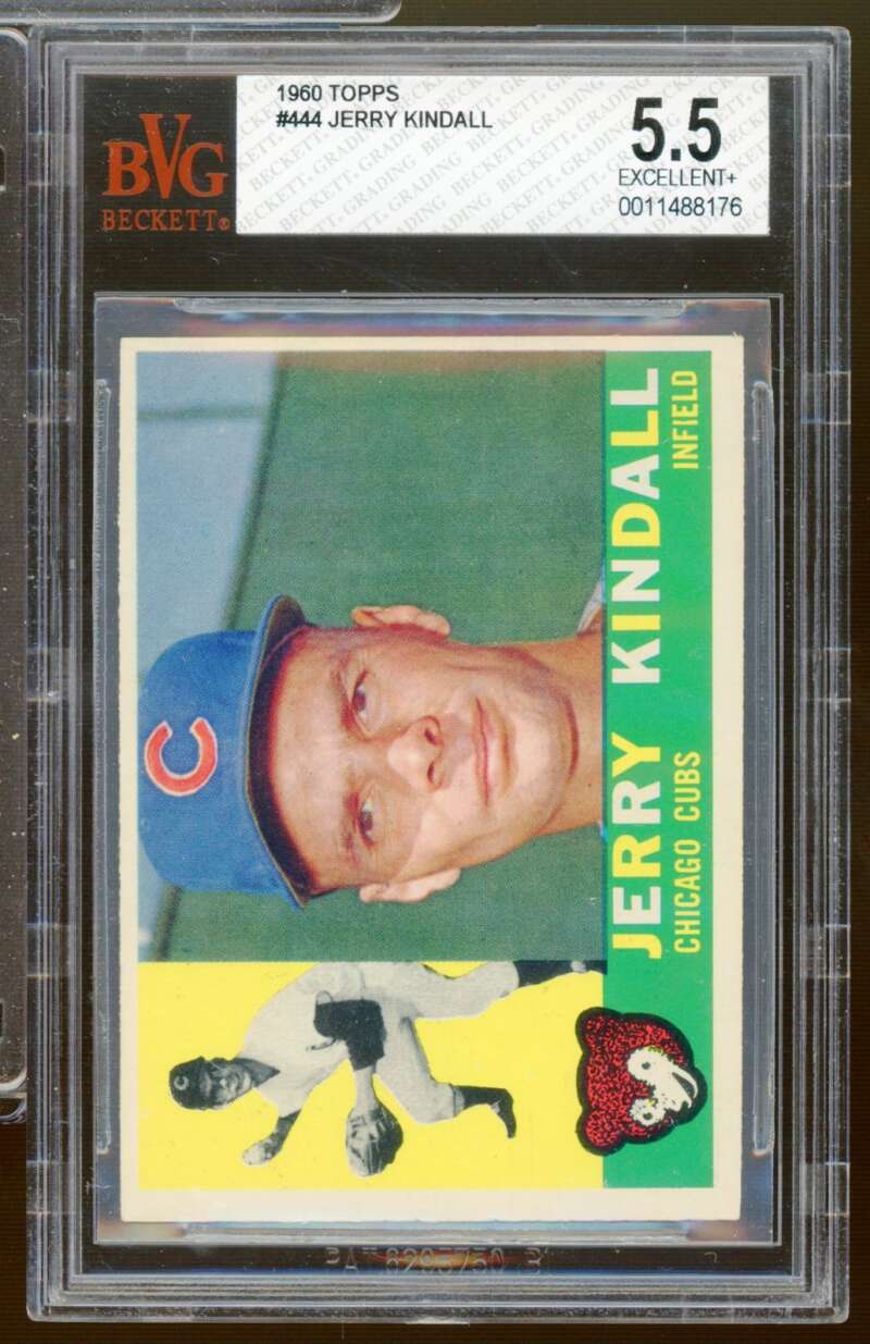 Jerry Kindall Card 1960 Topps #444 BGS BVG 5.5 Image 1