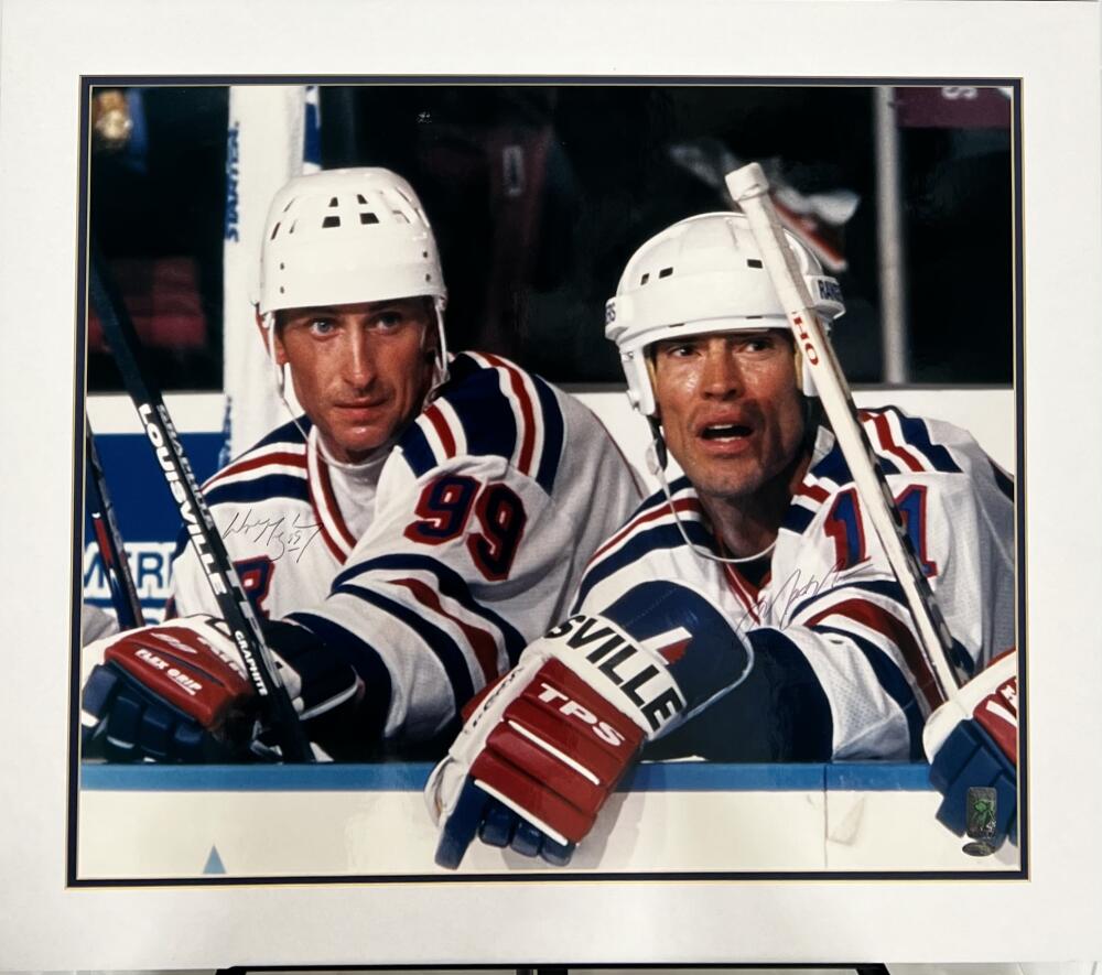 Wayne Gretzky  Mark Messier Autographed Signed 20x24 Photo Steiner Authentic COA Image 1