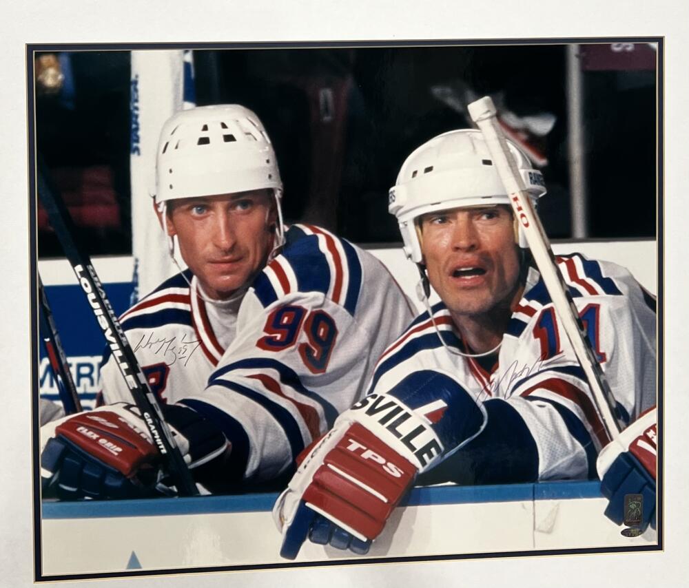 Wayne Gretzky  Mark Messier Autographed Signed 20x24 Photo Steiner Authentic COA Image 2
