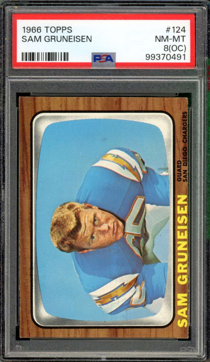 Sam Gruneisen Card 1966 Topps #124 PSA 8 oc Image 1