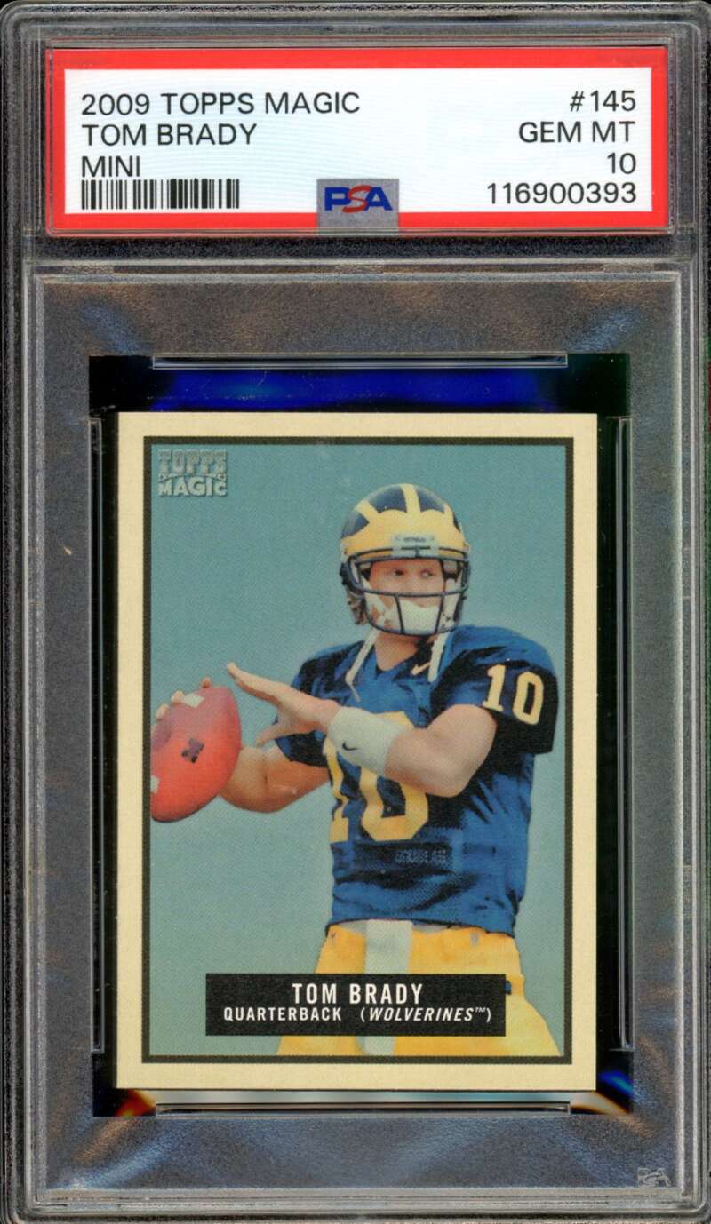 Tom Brady Card 2009 Topps Magic Mini #145 PSA 10 Image 1