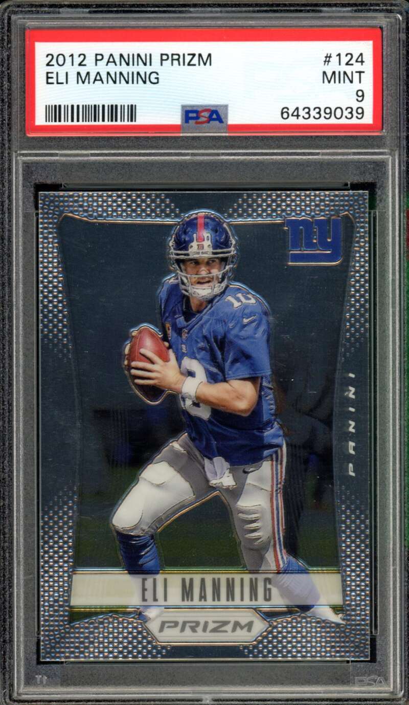 Eli Manning Card 2012 Panini Prizm #124 PSA 9 Image 1