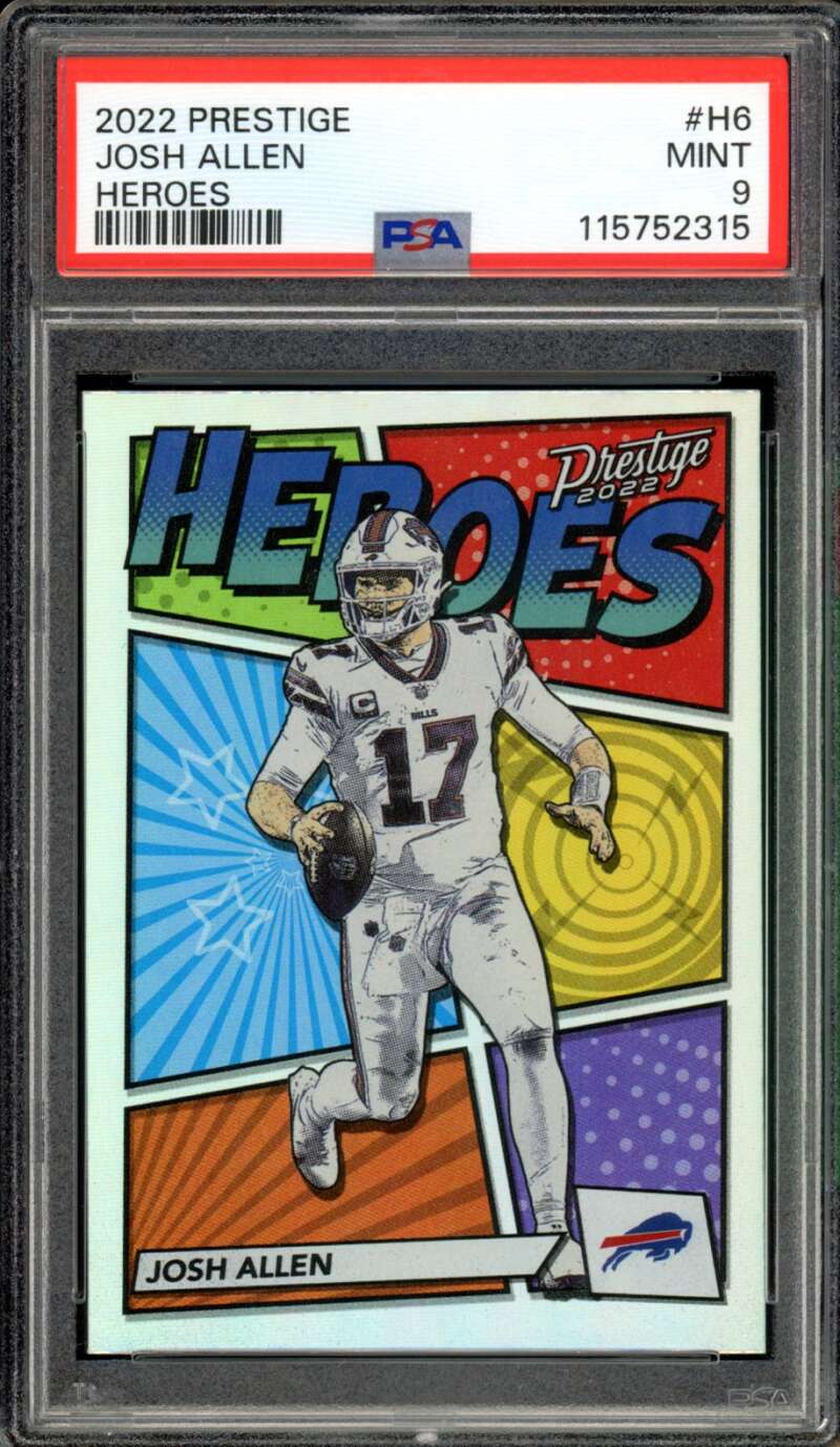 Josh Allen Card 2022 Prestige Heroes #H6 PSA 9 Image 1