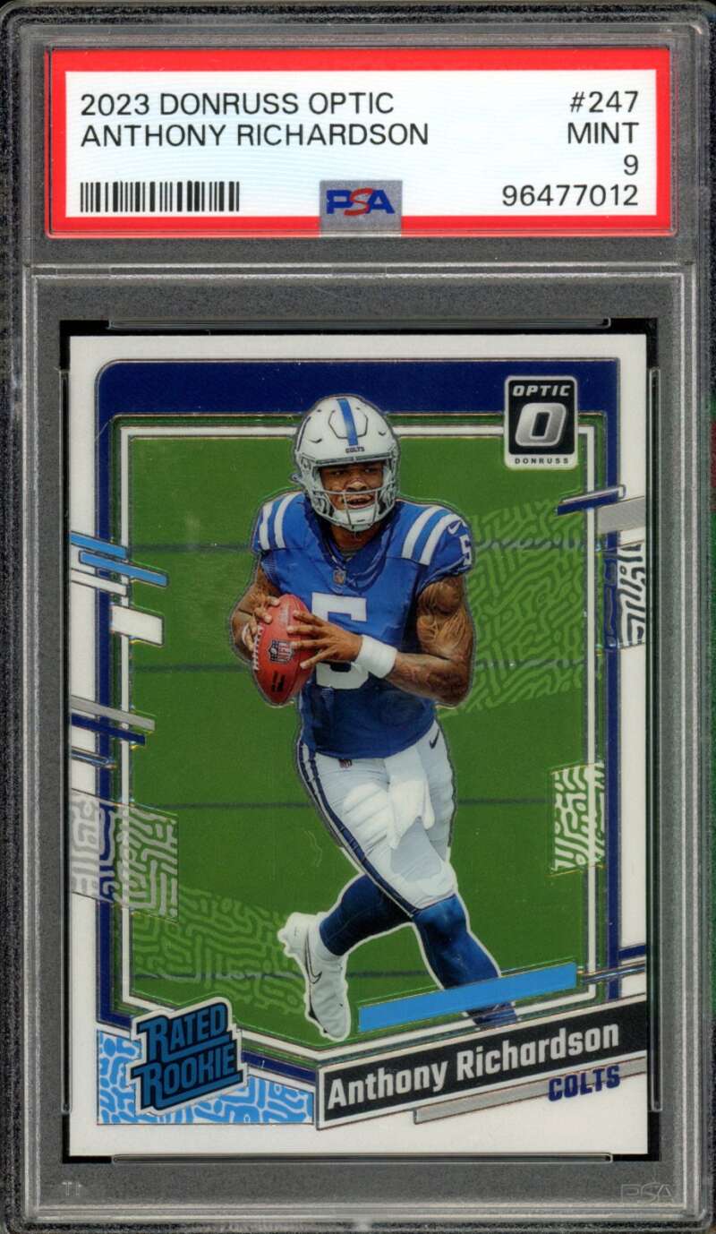 Anthony Richardson Rookie Card 2023 Donruss Optic #247 PSA 9 Image 1