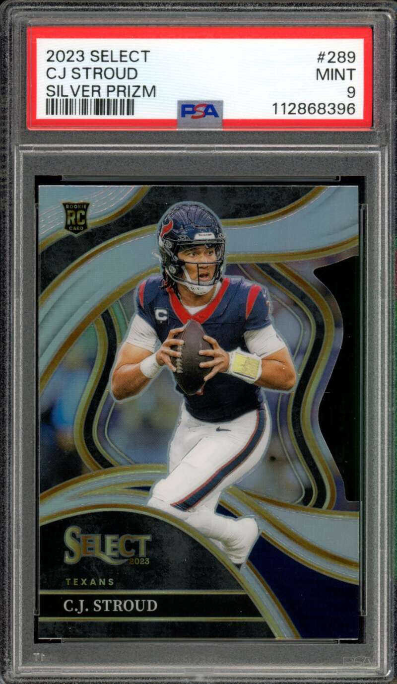 C.J. Stroud Rookie Card 2023 Select Silver Prizm #289 PSA 9 Image 1