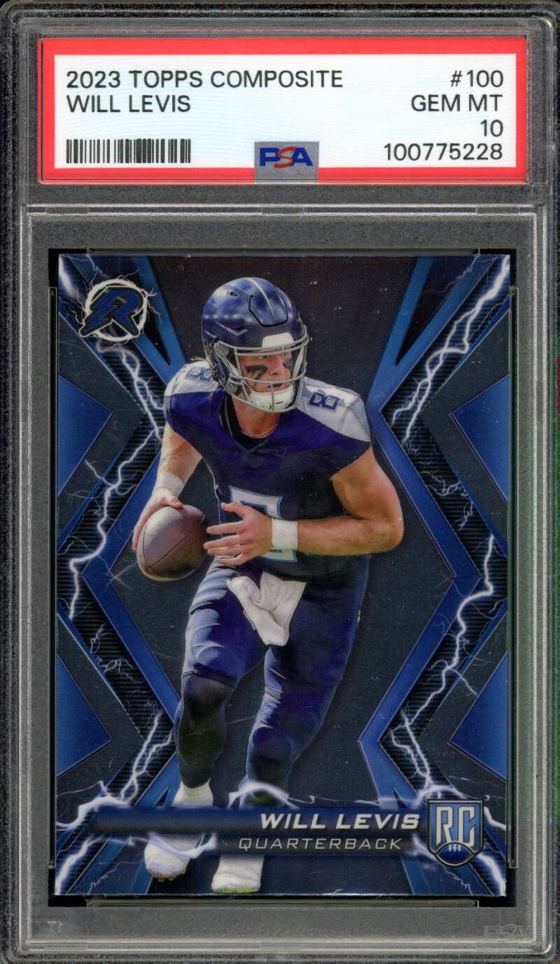 Will Levis Rookie Card 2023 Topps Composite #100 PSA 10 Image 1