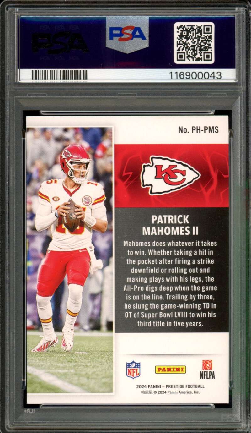Patrick Mahomes II Card 2024 Prestige Power House #Phpms PSA 9 Image 2