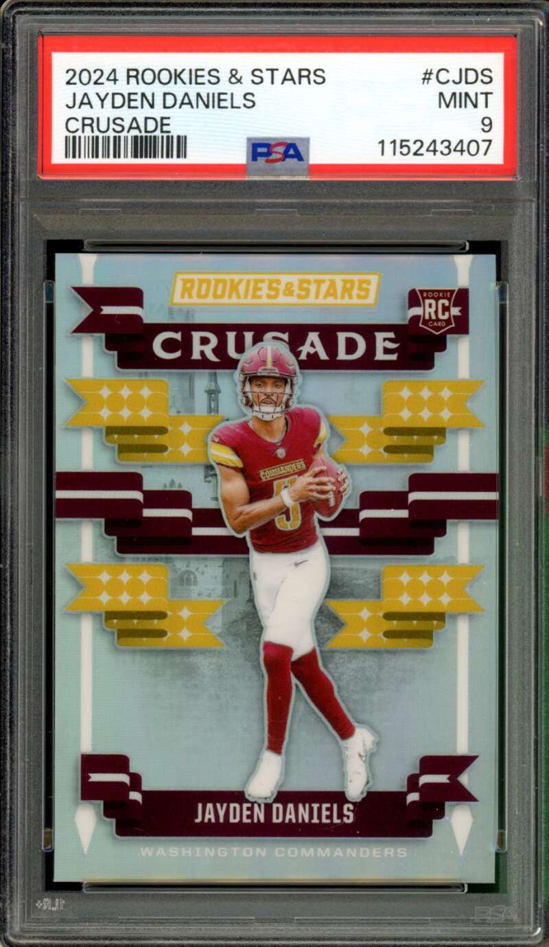 Jayden Daniels Rookie Card 2024 Rookies Stars Crusade #Cjds PSA 9 Image 1