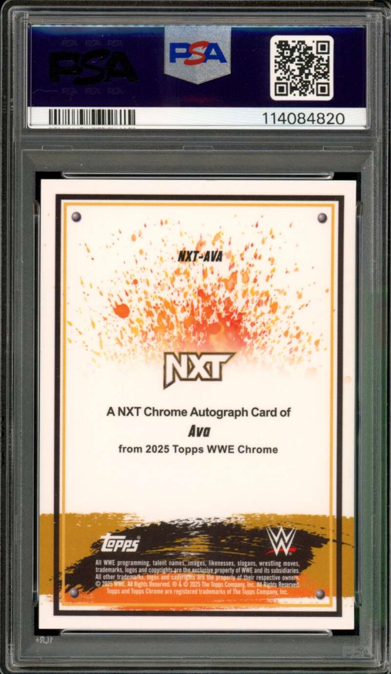 Ava Card 2025 Topps Chrome Auto Refractor (15/25) #Ava PSA 9 Image 2