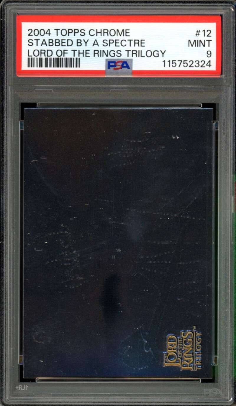 Stabbed By A Spectre Card 2004 Topps Chrome Lord Of Rings Trilogy #12 PSA 9 Image 1