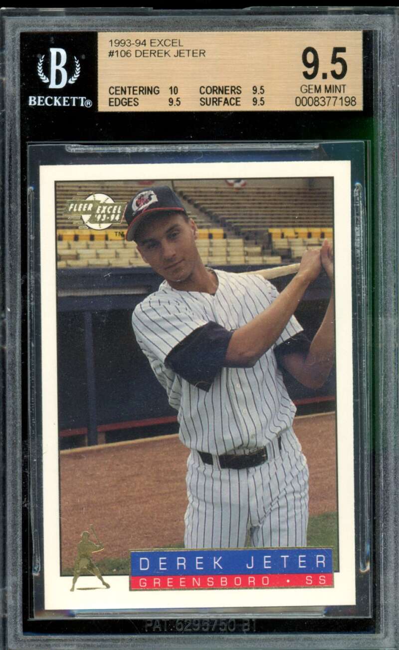 Derek Jeter Rookie Card 1993-94 Excel #106 BGS 9.5 Image 1