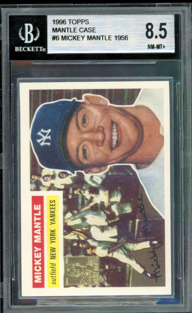Mickey Mantle Card 1996 Topps #6 BGS 8.5 Image 1